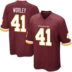 Game Daryl Worley Youth Washington Commanders Burgundy Team Color Jersey - Nike