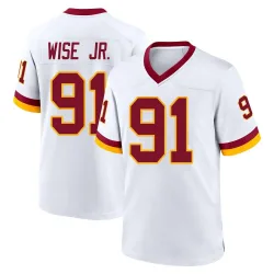 Game Deatrich Wise Jr. Youth Washington Commanders White Jersey - Nike