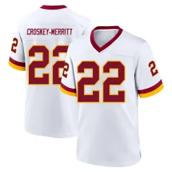 Game Jacory Croskey-Merritt Youth Washington Commanders White Jersey - Nike