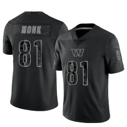 Limited Art Monk Men's Washington Commanders Black Reflective Jersey - Nike