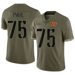 Limited Chris Paul Men's Washington Commanders Olive 2022 Salute To Service Jersey - Nike