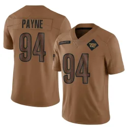 Limited Daron Payne Men's Washington Commanders Brown 2023 Salute To Service Jersey - Nike