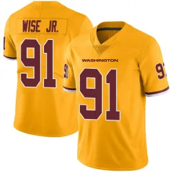 Limited Deatrich Wise Jr. Men's Washington Commanders Gold Color Rush Jersey - Nike