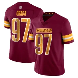 Limited Efe Obada Men's Washington Commanders Vapor Burgundy Jersey - Nike
