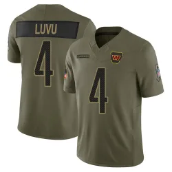Limited Frankie Luvu Youth Washington Commanders Olive 2025 Salute to Service Jersey - Nike