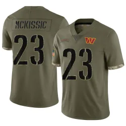 Limited J.D. McKissic Men's Washington Commanders Olive 2022 Salute To Service Jersey - Nike