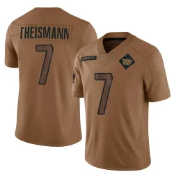 Limited Joe Theismann Men's Washington Commanders Brown 2023 Salute To Service Jersey - Nike