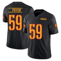 Limited Joshua Pryor Men's Washington Commanders Black Vapor F.U.S.E. Jersey - Nike