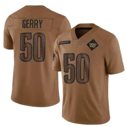 Limited Nate Gerry Men's Washington Commanders Brown 2023 Salute To Service Jersey - Nike