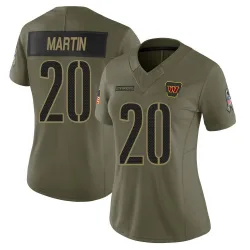 Limited Quan Martin Women's Washington Commanders Olive 2025 Salute to Service Jersey - Nike