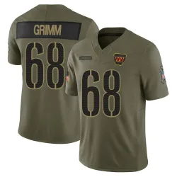 Limited Russ Grimm Men's Washington Commanders Olive 2025 Salute to Service Jersey - Nike