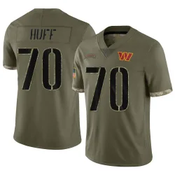 Limited Sam Huff Men's Washington Commanders Olive 2022 Salute To Service Jersey - Nike
