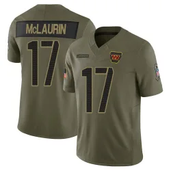Limited Terry McLaurin Men's Washington Commanders Olive 2025 Salute to Service Jersey - Nike