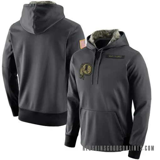 men's washington redskins nike olive salute to service sideline therma performance pullover hoodie